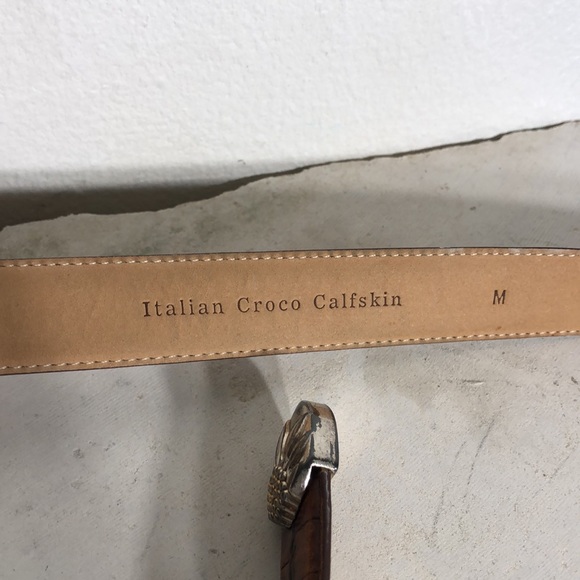 Vintage Arden Leather Co. Italian Croco Calfskin Belt - Picture 9 of 11